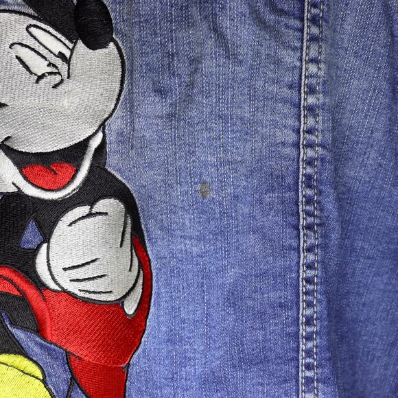 Disney Mickey Mouse Denim Jacket Women’s Size 5 (S/M) Embroidered Jean - Picture 3 of 4